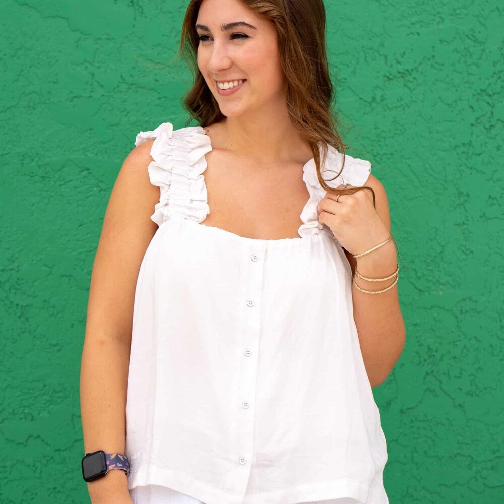 NWT - Dear John Emilia Tank in White